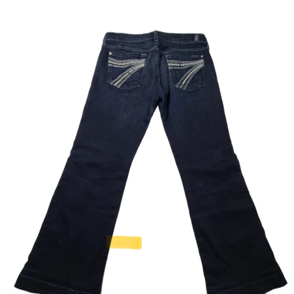 7 For All Mankind Jeans Womens 29 Blue Dojo Cut Off Flare Bell Boho 7FAMK 32x30